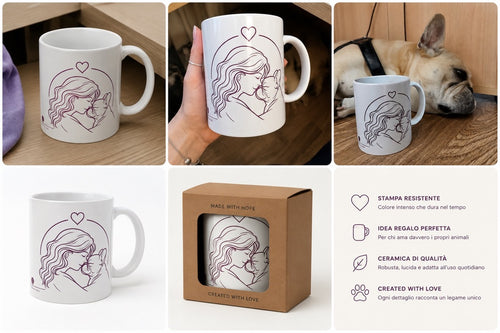 Tazza “Stefania e Pulcino” – Created with Love 🐾💜