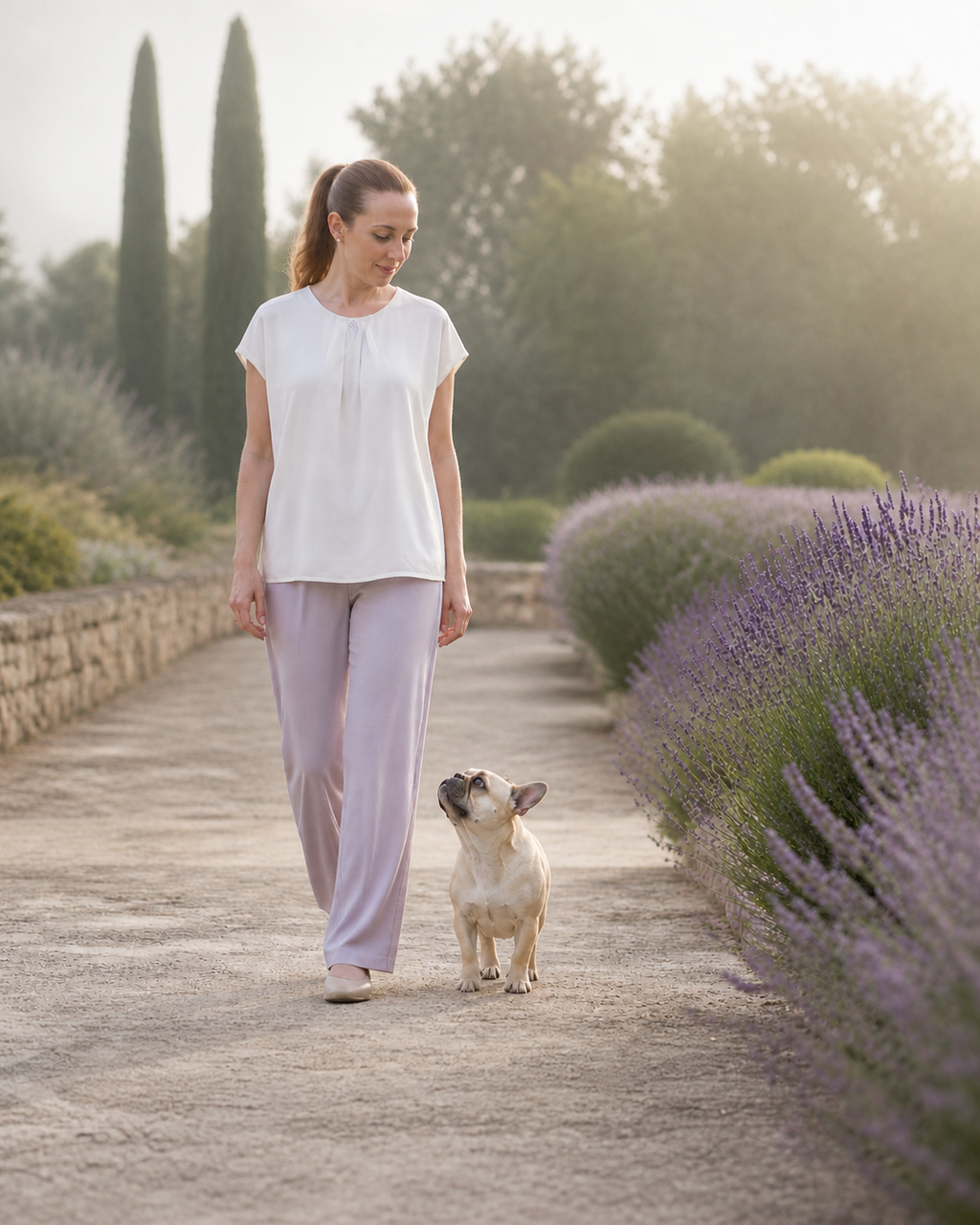 Blusa donna bianca con zampetta