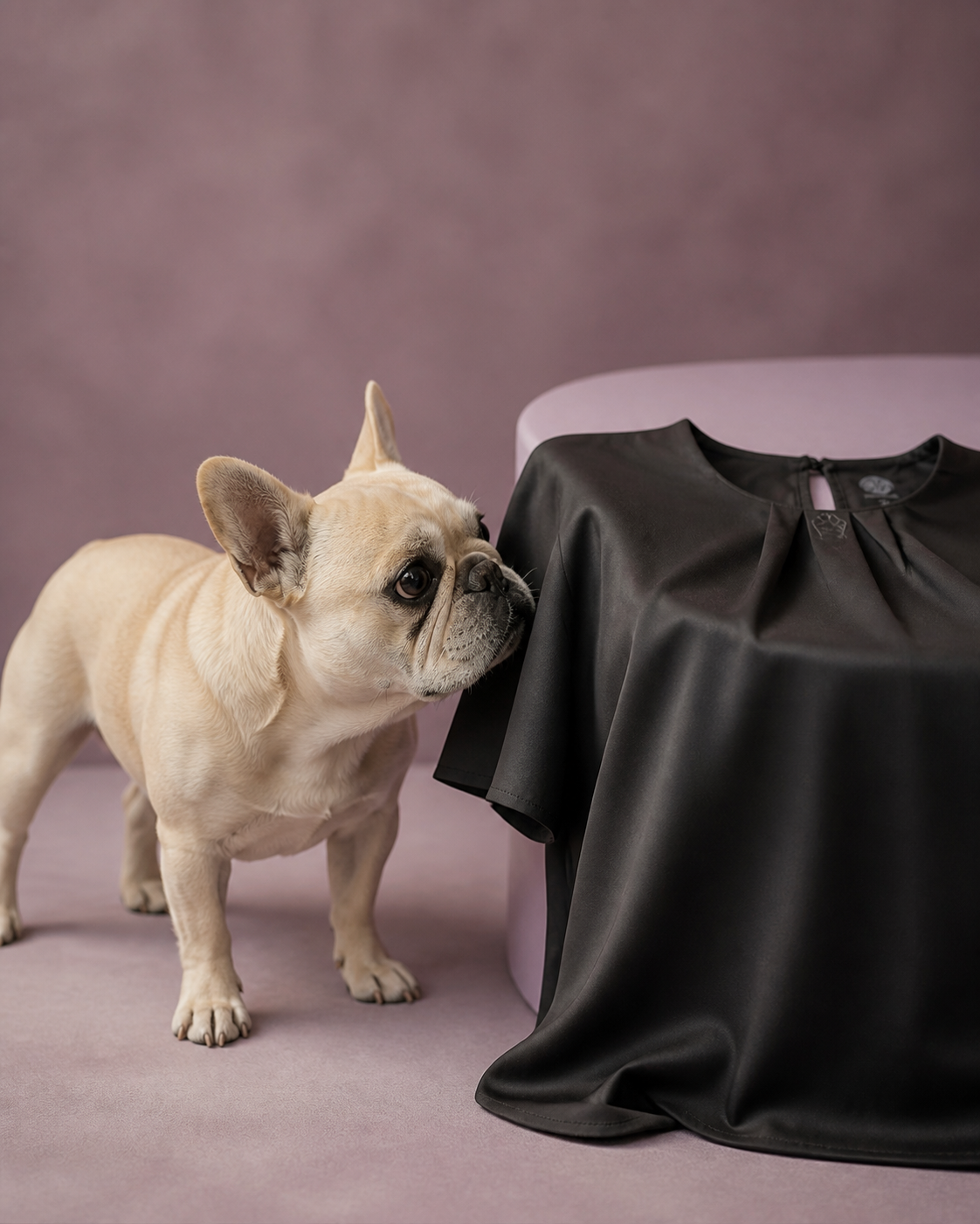 Blusa donna nera con zampetta di Ettore