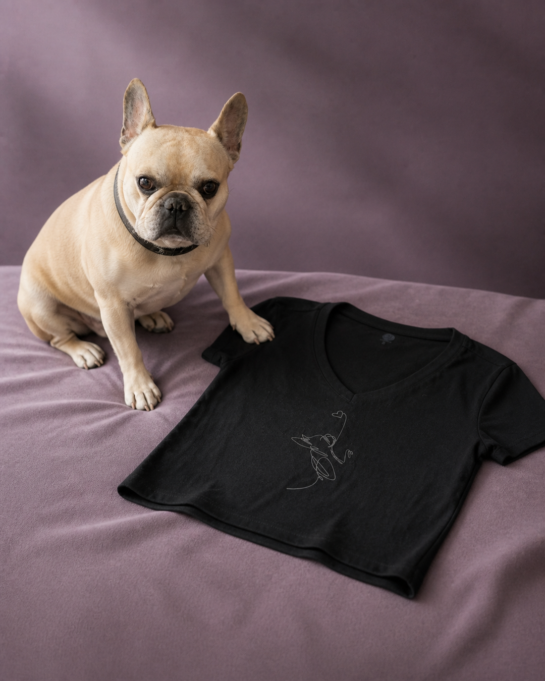 T-shirt donna con ampio scollo a V – Linea cuore