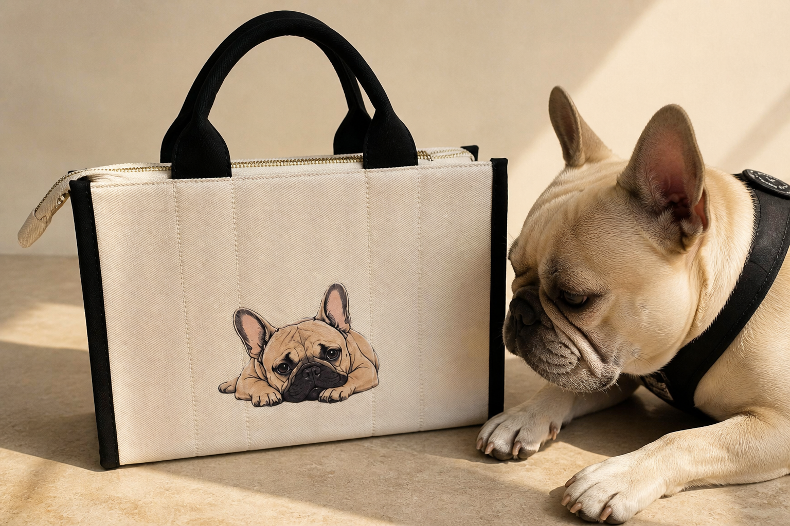 Borsa Tote Medium stampa Pulcino