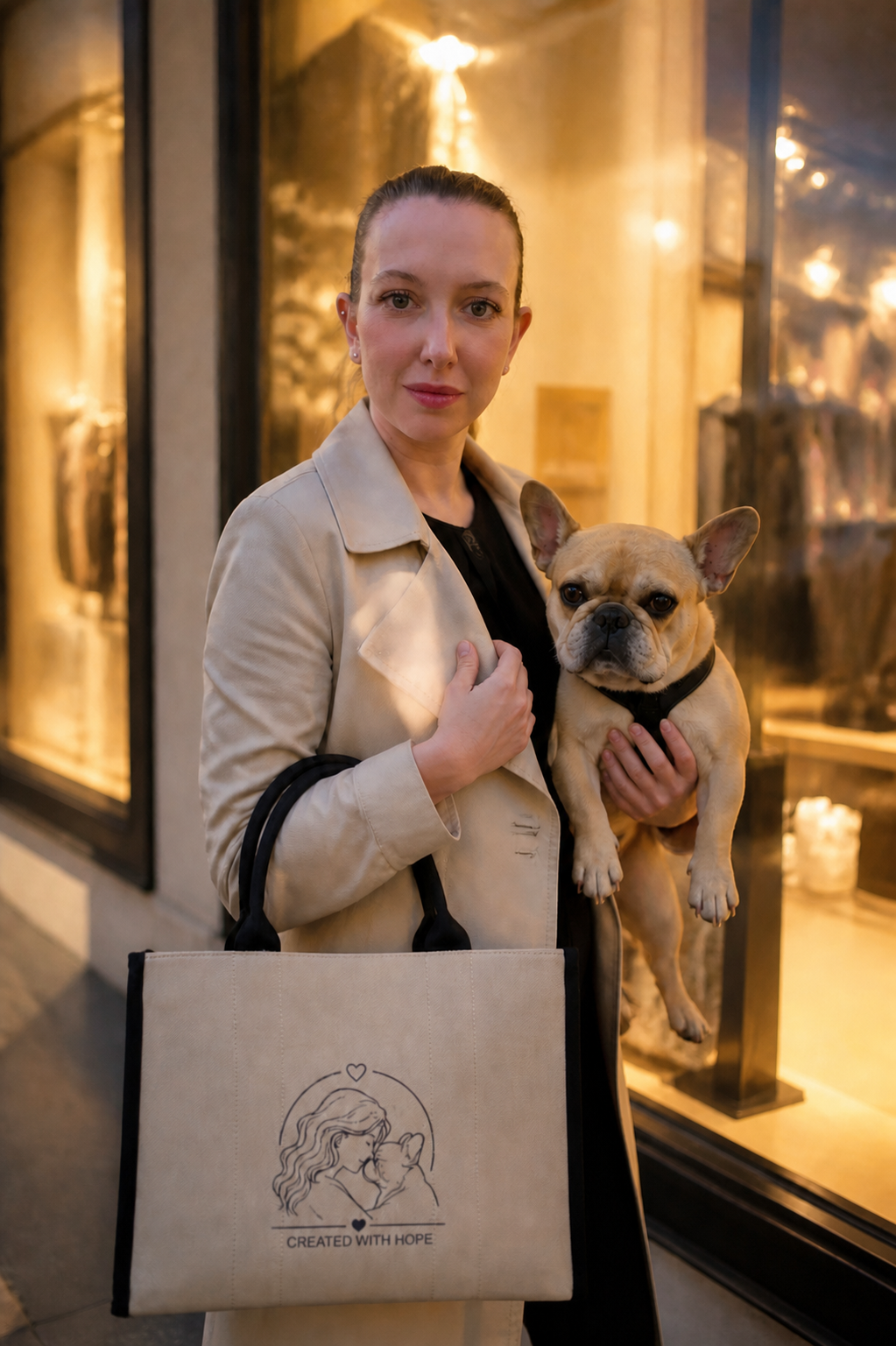 Borsa - Tote Bag Large “Created with Hope”