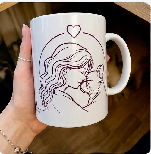 Tazza “Stefania e Pulcino” – Created with Love 🐾💜