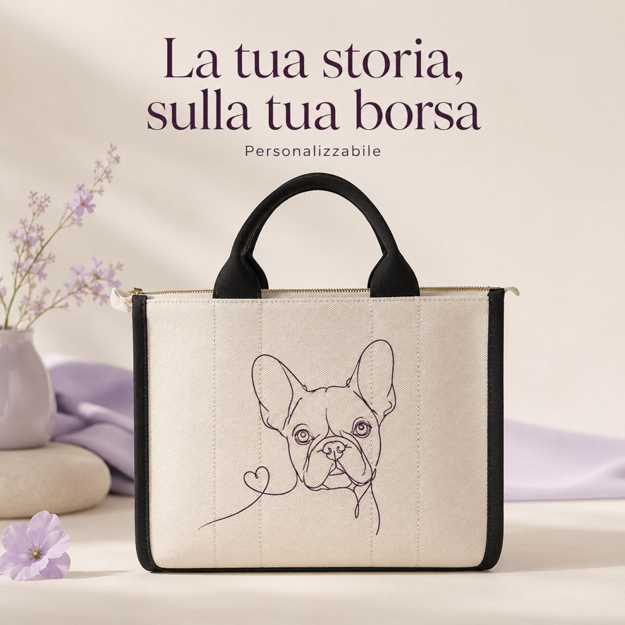 Tote Bag Medium personalizzata – Il tuo pelosino sempre con te