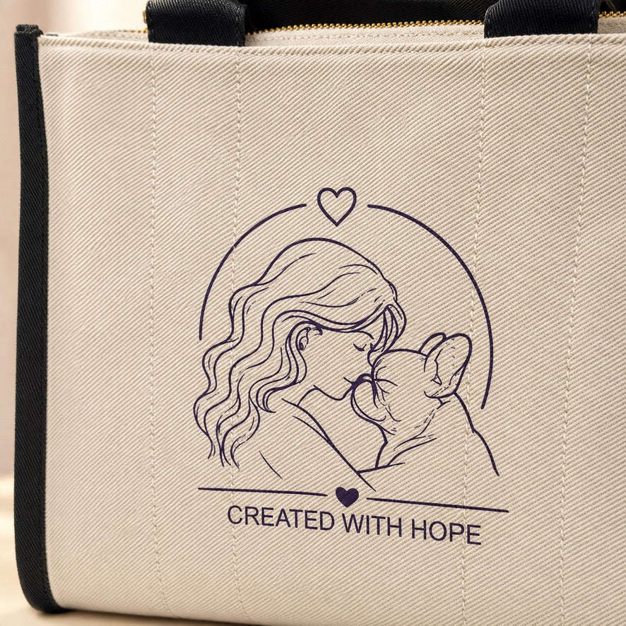 Borsa “Stefania e Pulcino” 💜