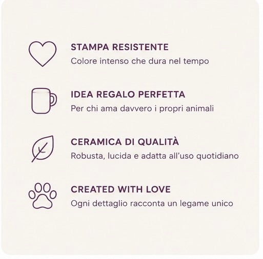 Tazza “Stefania e Pulcino” – Created with Love 🐾💜